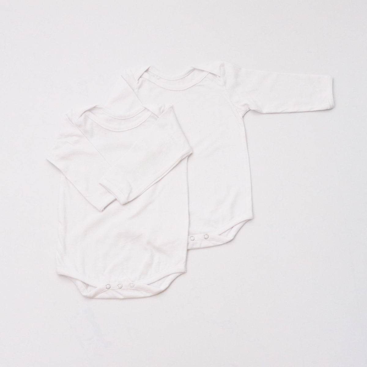 Basic White Bodysuits (full sleeves) - Set of 2 - Tinycubs - 