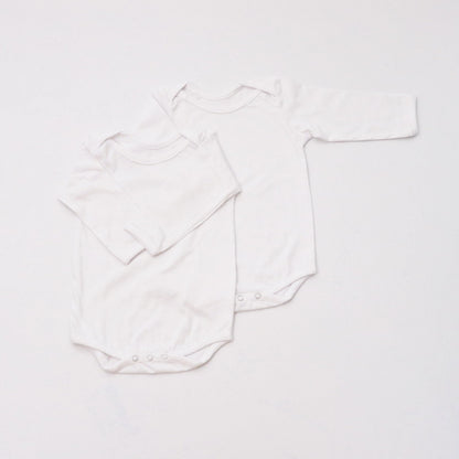 Basic White Bodysuits (full sleeves) - Set of 2 - Tinycubs - 