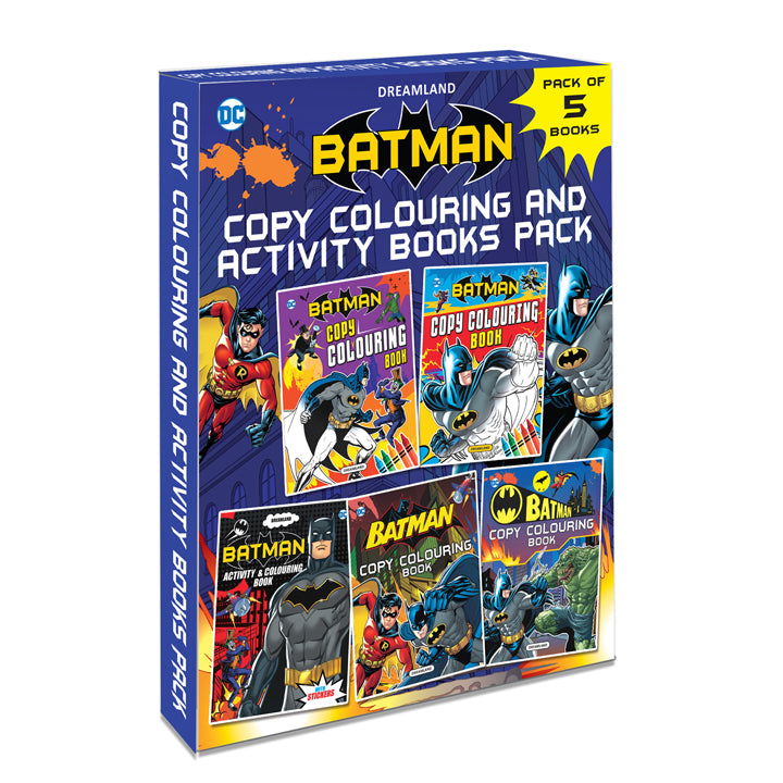 Batman Copy Colouring and Activity Books Pack (A Pack of 5 Books) - Tinycubs - 