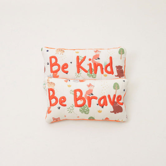 Be Brave, Be Kind - Throw Cushions (Set of 2) - Tinycubs - 