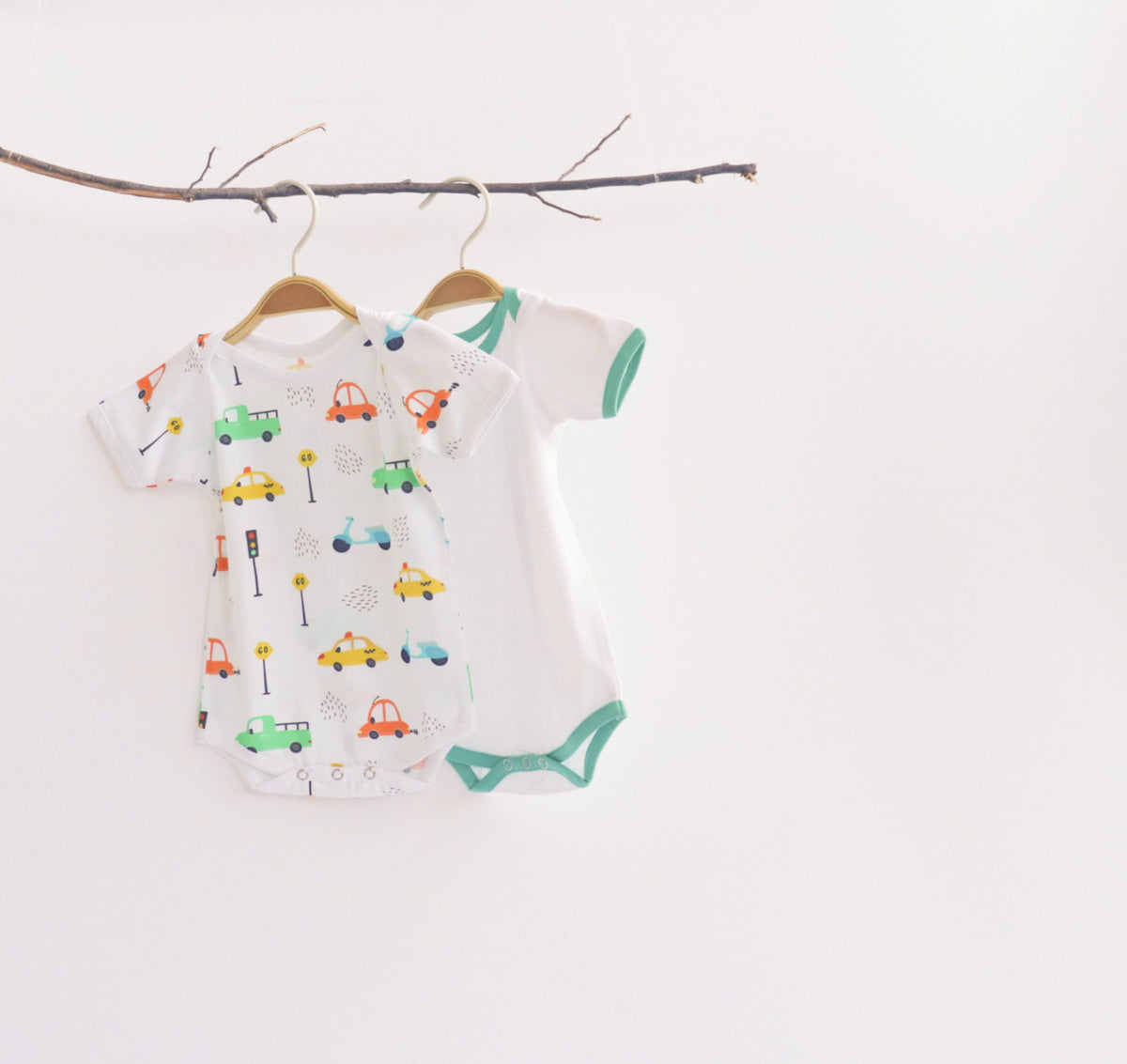 Beep Beep Bodysuits - Set of 2 - Tinycubs - 