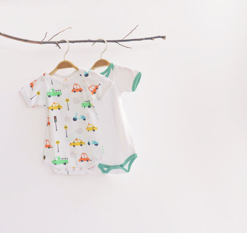 Beep Beep Bodysuits - Set of 2 - Tinycubs - 