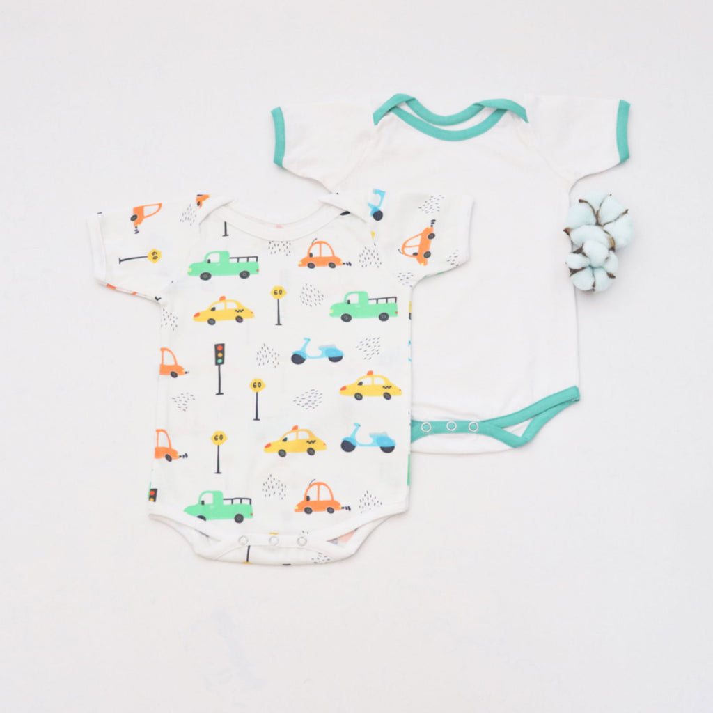 Beep Beep Bodysuits - Set of 2 - Tinycubs - 