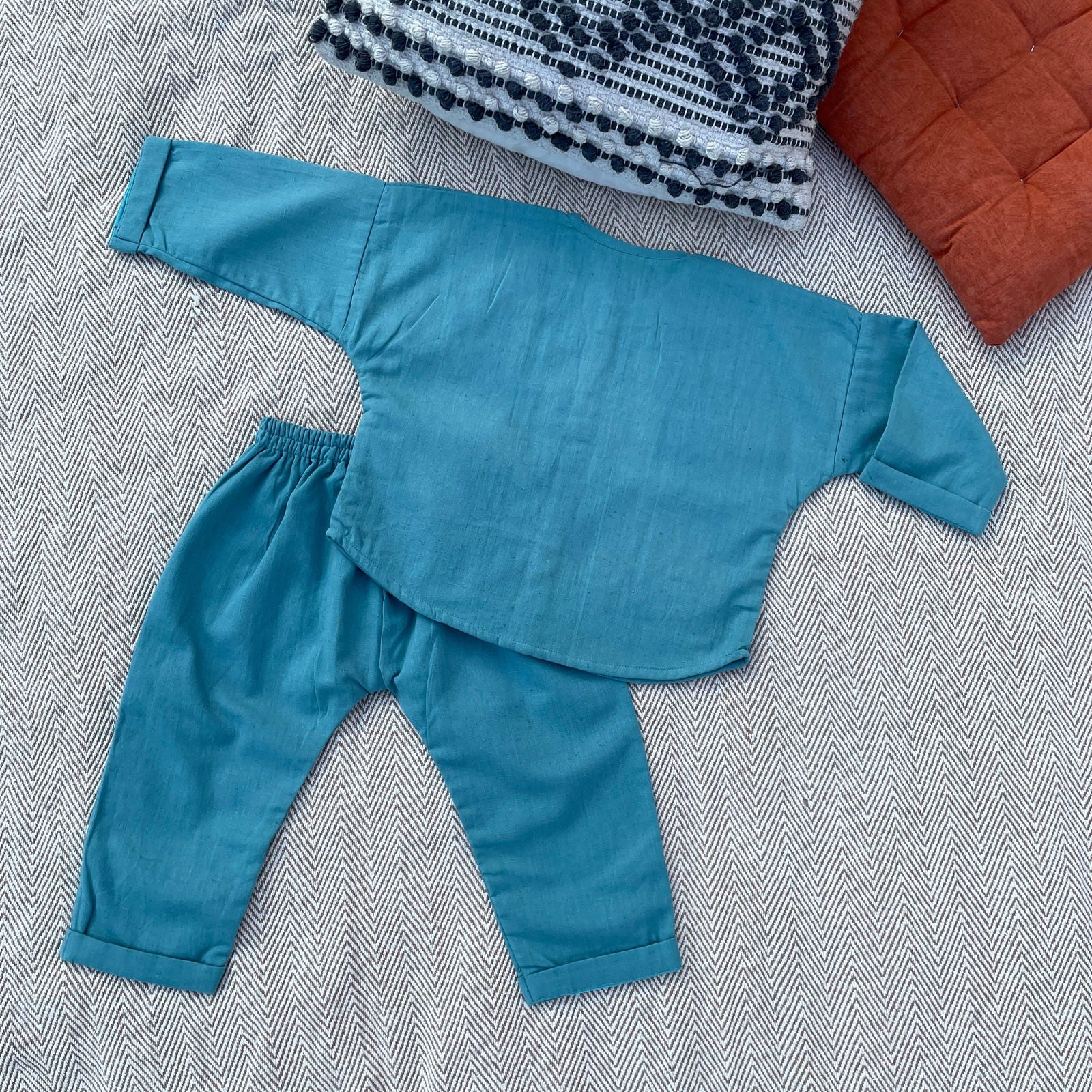 Bhaakur Cotton Co-ord Set with Drop Sleeves Pattern - Tinycubs - 