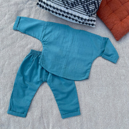 Bhaakur Cotton Co-ord Set with Drop Sleeves Pattern - Tinycubs - 