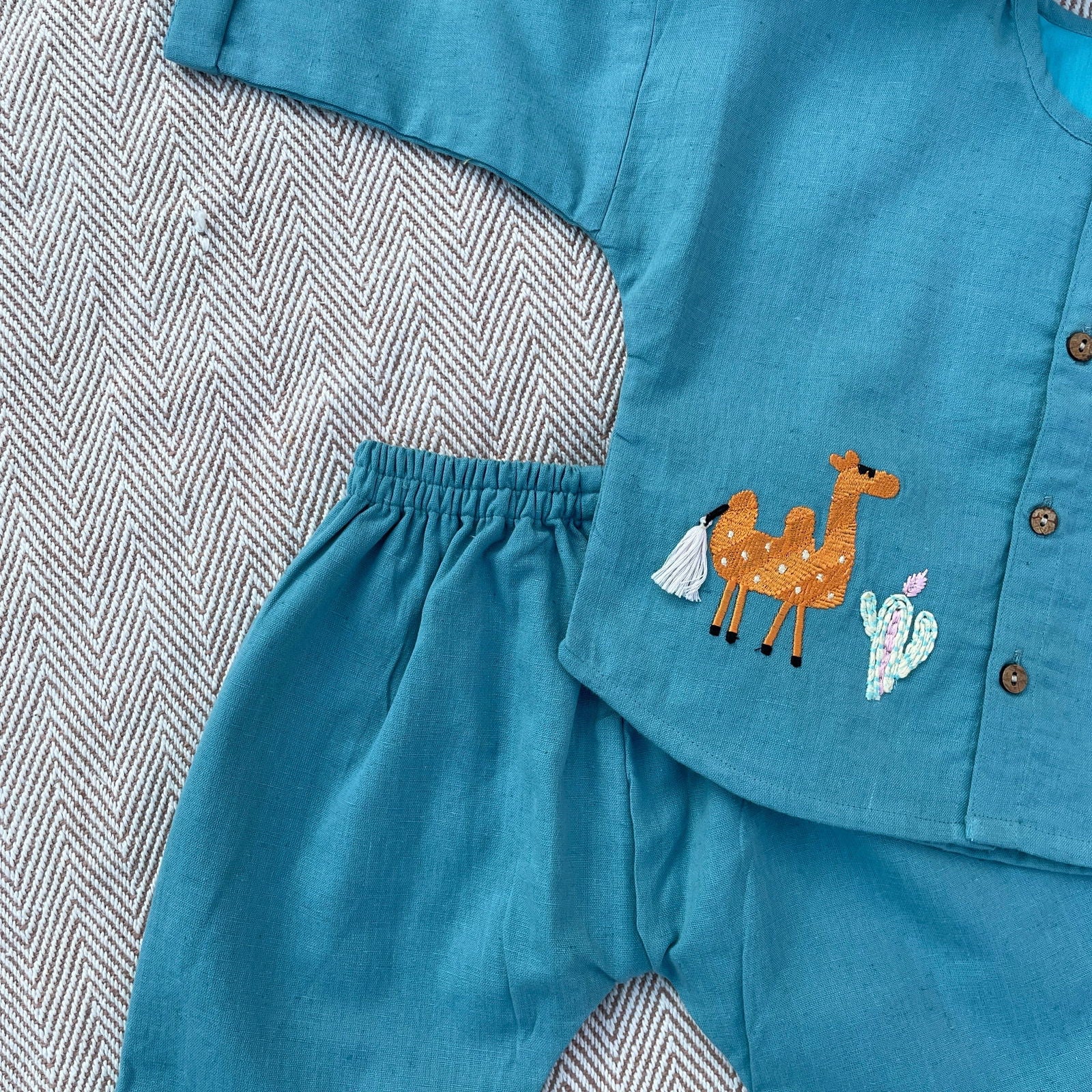 Bhaakur Cotton Co-ord Set with Drop Sleeves Pattern - Tinycubs - 