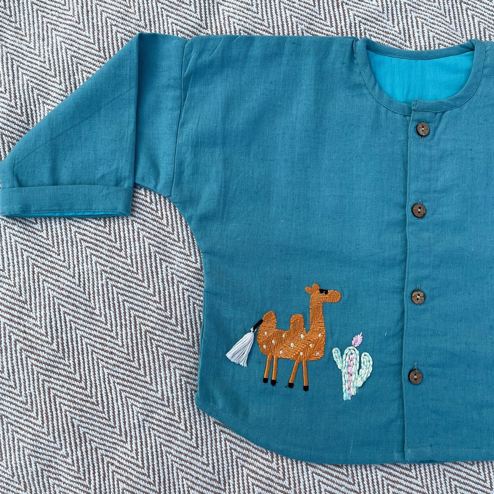Bhaakur Cotton Co-ord Set with Drop Sleeves Pattern - Tinycubs - 