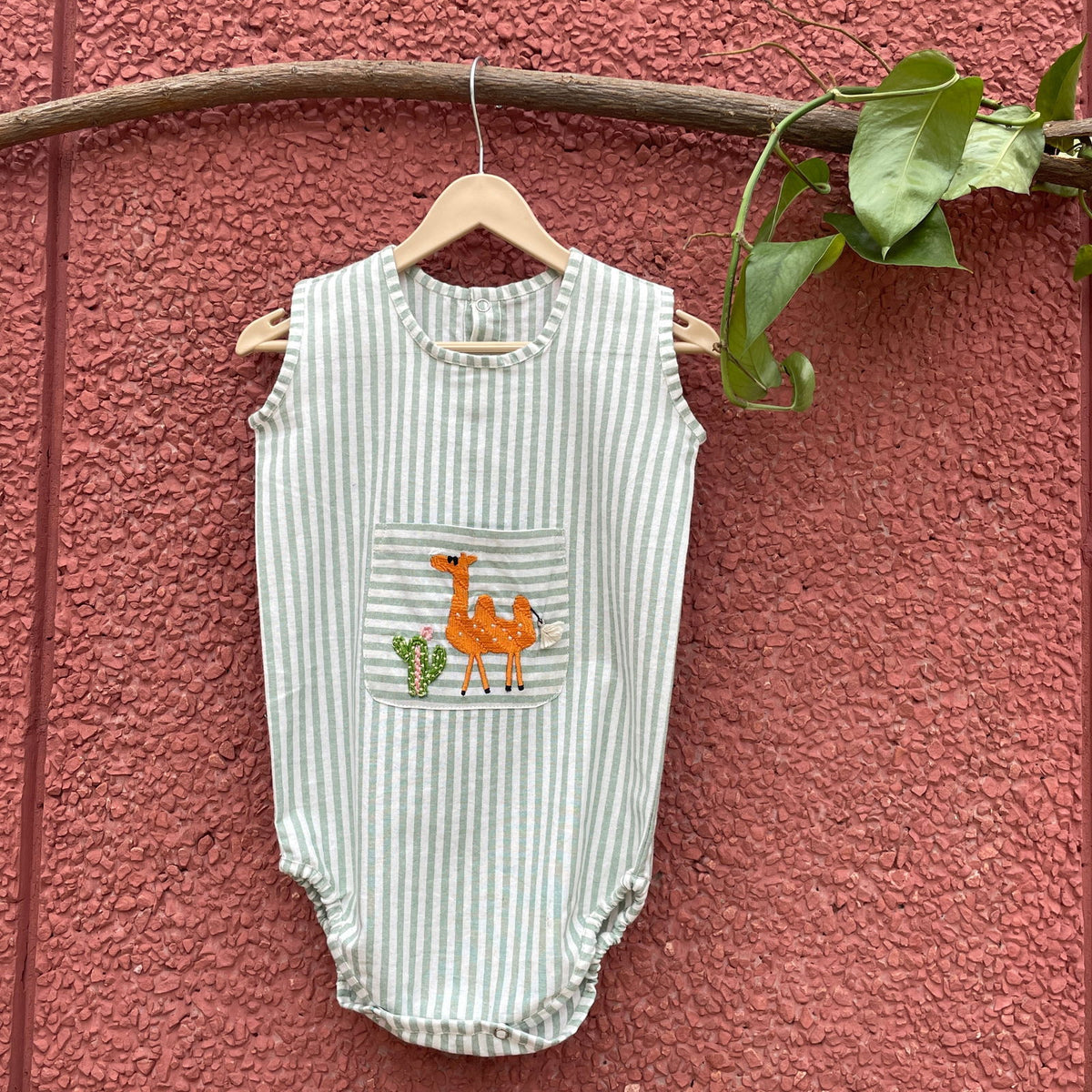 Bhaakur Cotton Sleeveless Romper - Tinycubs - 