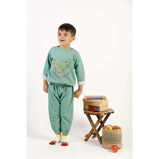Bhaakur Hanging Out with Dad Reversible Winter Co-ord Set - Tinycubs - 