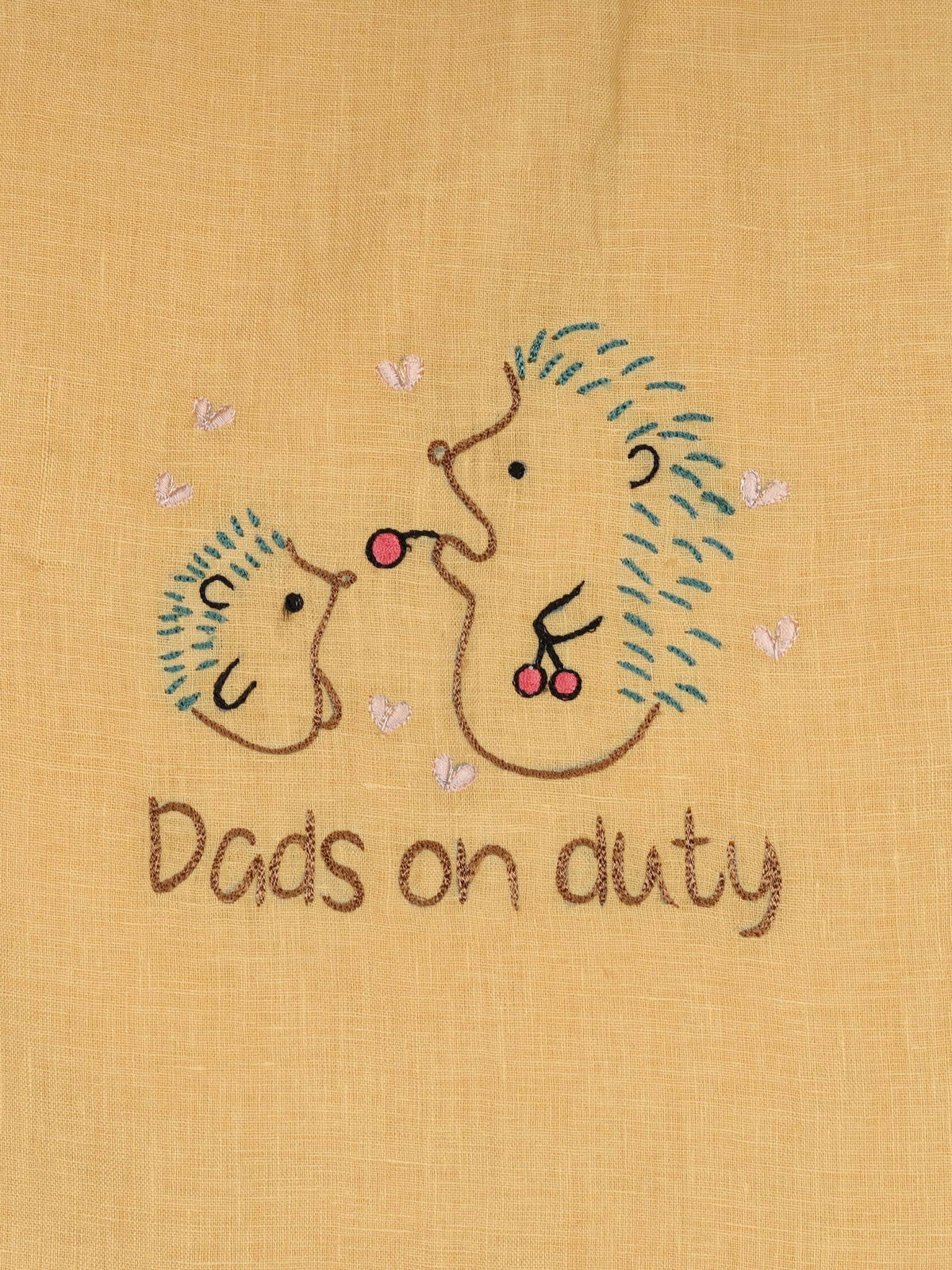 Bhaakur Linen Co-ord Set| hedgehog embroidery - Tinycubs - 