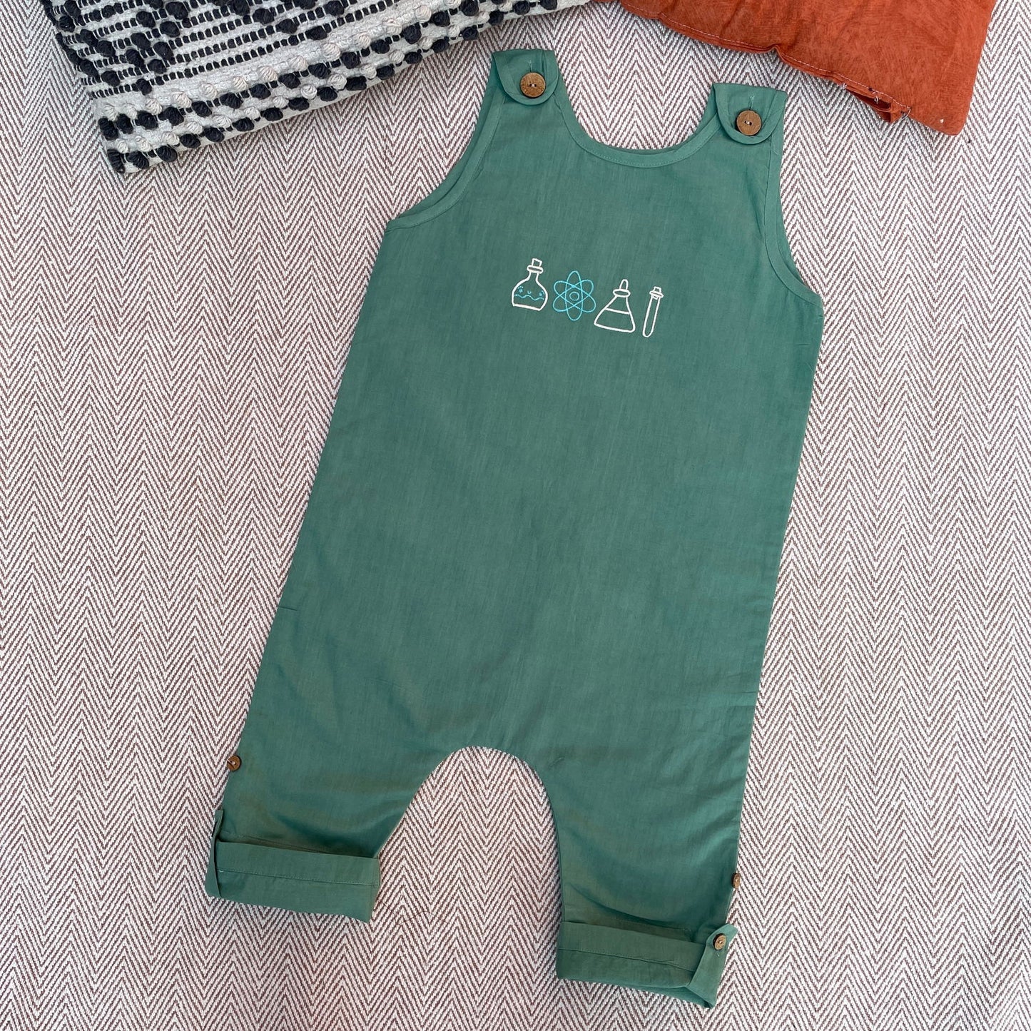Bhaakur Pure Handwoven Linen Kids' Romper - Tinycubs - 