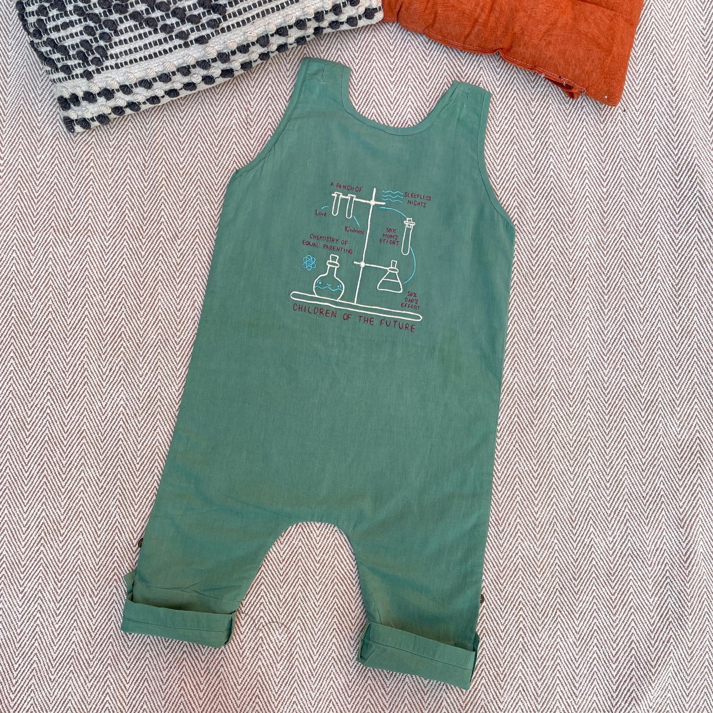 Bhaakur Pure Handwoven Linen Kids' Romper - Tinycubs - 