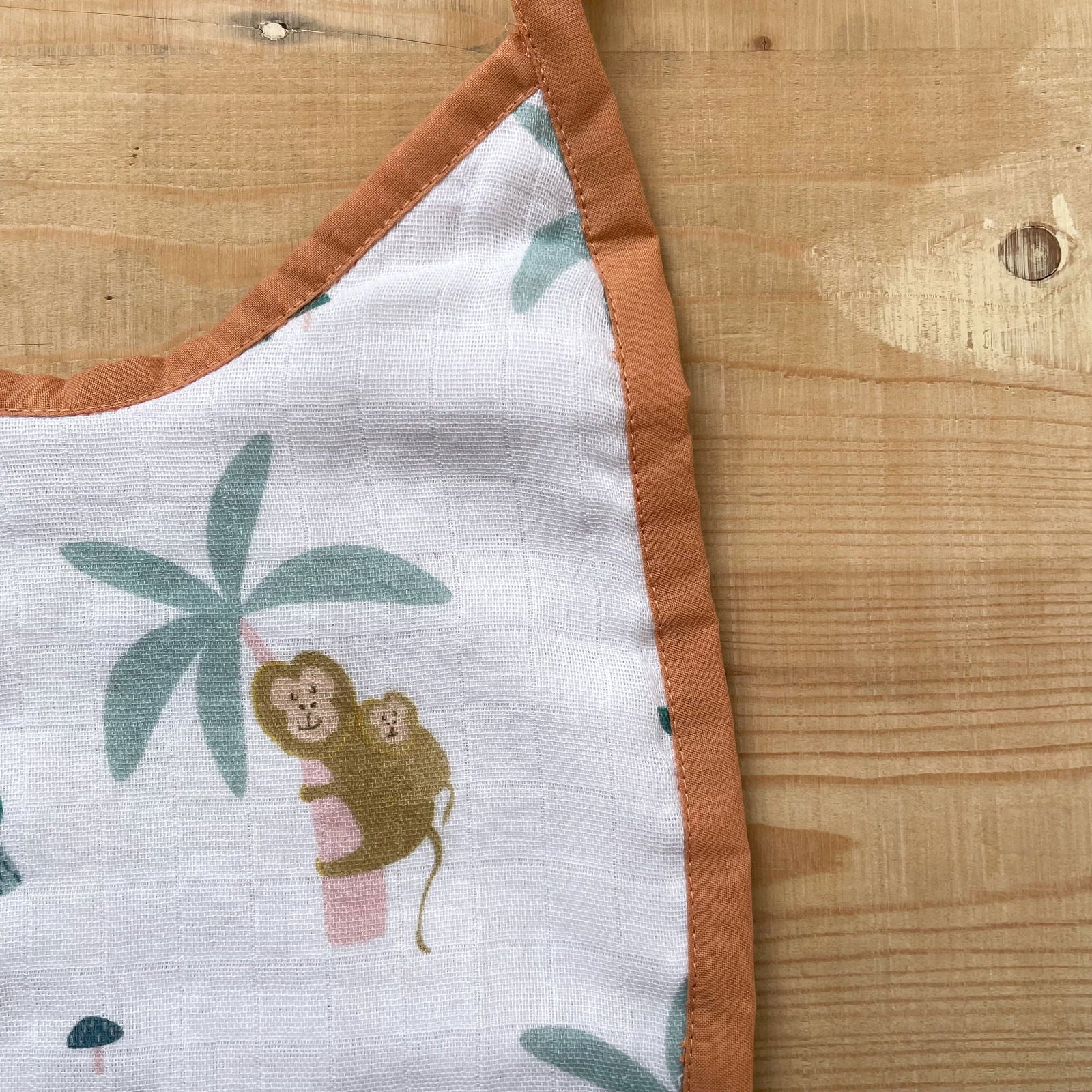 Bib+Burp Cloth Set ( Monkey Print) - Tinycubs - 