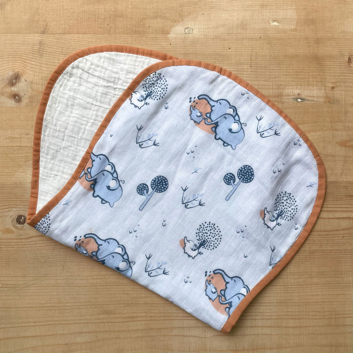 Bib and Blurp Cloth Set( Elephant Print) - Tinycubs - 