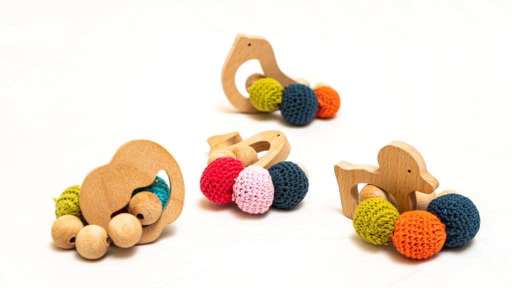 Bird rattle cum teether - Tinycubs - 
