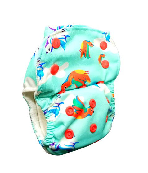 Birdie - Nano AIO Cloth Diaper with2 organic cloth inserts - Tinycubs - 