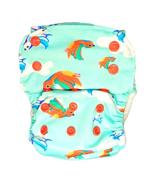 Birdie - Nano AIO Cloth Diaper with2 organic cloth inserts - Tinycubs - 