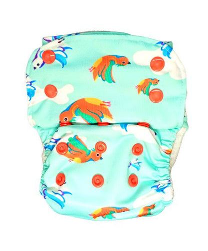 Birdie - Nano AIO Cloth Diaper with2 organic cloth inserts - Tinycubs - 