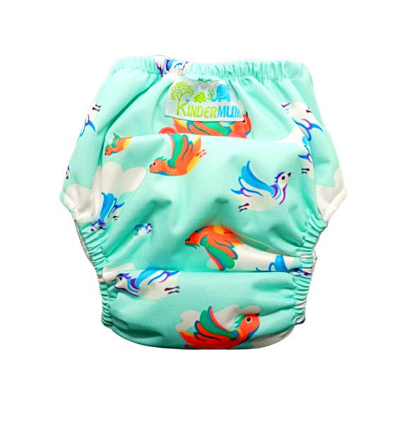 Birdie - Nano Pro AIO Cloth Diaper (with 2 organic inserts and power booster) - Tinycubs - 
