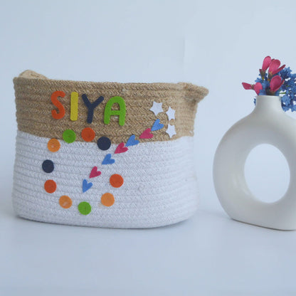 COLOURS - COTTON ROPE BASKET (MEDIUM) - Tinycubs - 