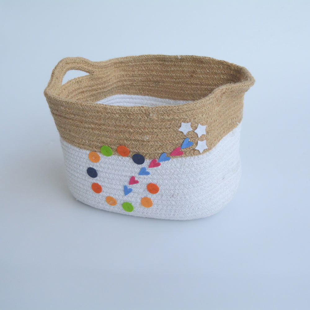COLOURS - COTTON ROPE BASKET (MEDIUM) - Tinycubs - 