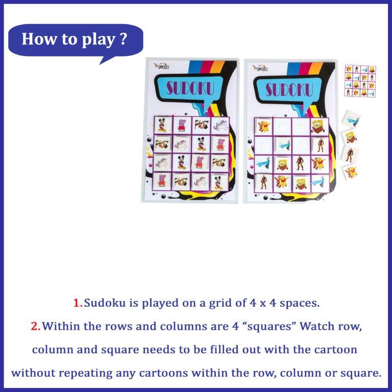 Cartoon Based Sudoku Cards - Tinycubs - 