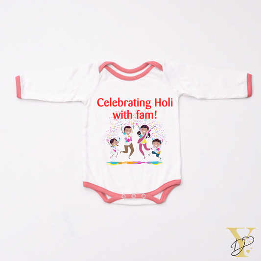Celebrating Holi Bodysuit (full sleeves) - Tinycubs - 