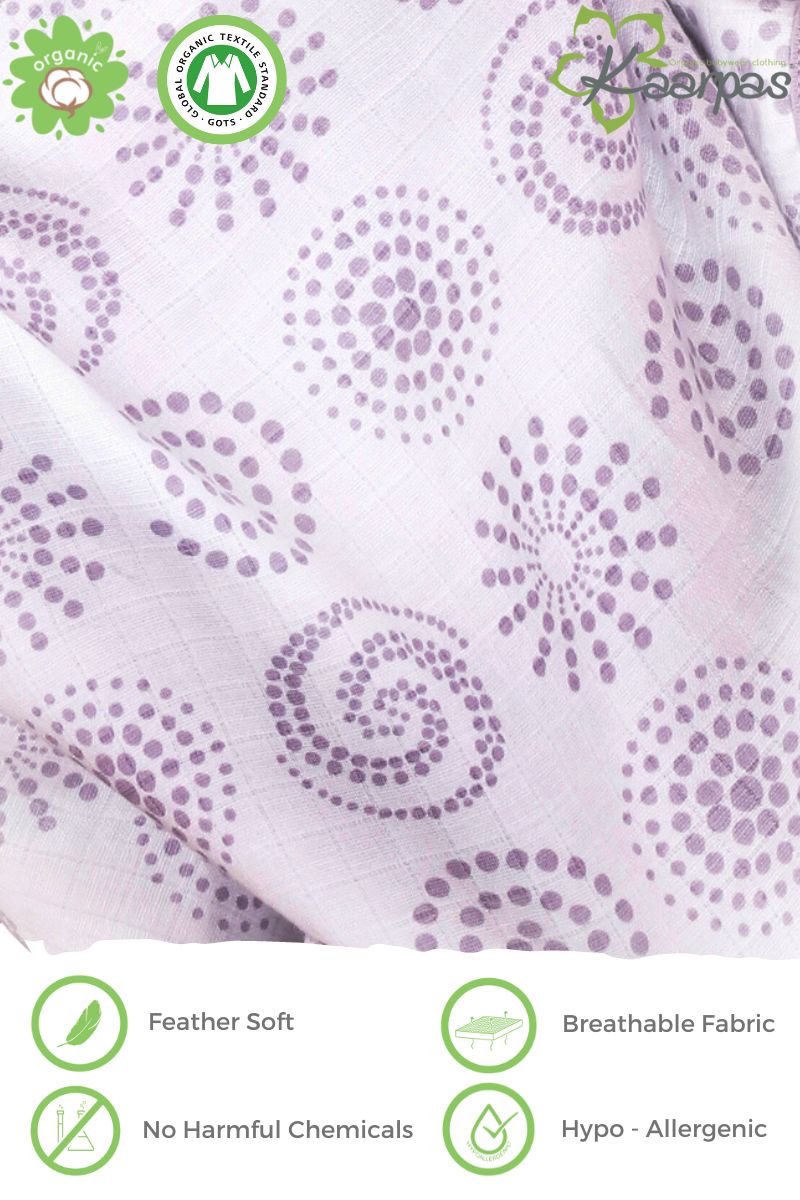 Charming Patterns' 2 layer organic muslin blanket : Circles - Tinycubs - 