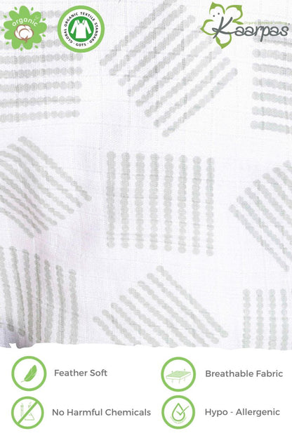Charming Patterns' 2 layer organic muslin blanket : Lines - Tinycubs - 
