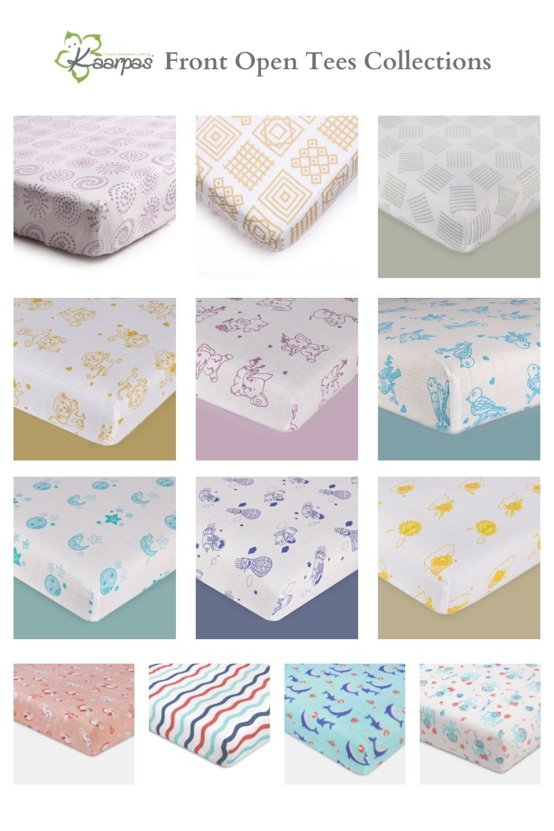 Charming Patterns' Cotton Fitted Cot Crib Sheet : Squares - Tinycubs - 