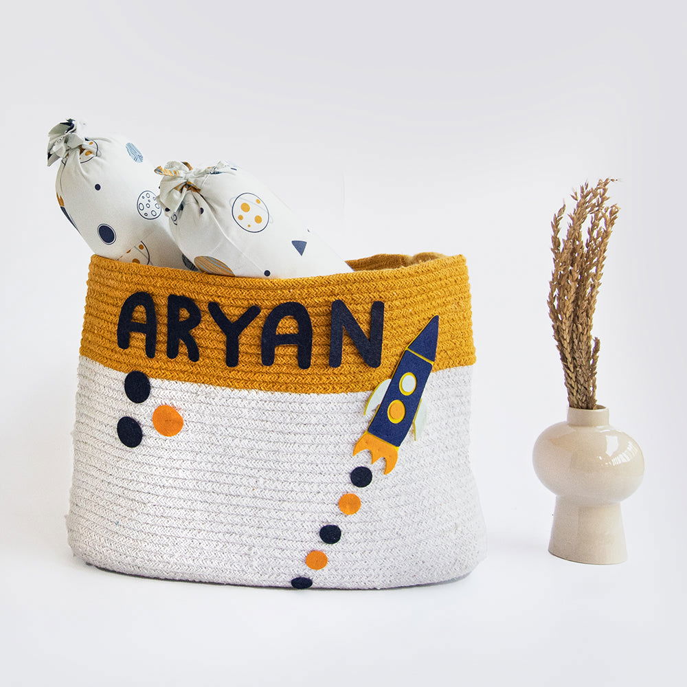 Child Of The Universe- Cotton Rope Baskets (Set Of 2) - Tinycubs - 