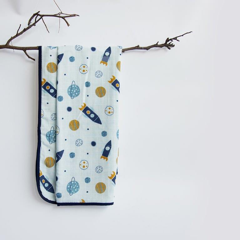 Child Of The Universe - Reversible Muslin Blanket - Tinycubs - 