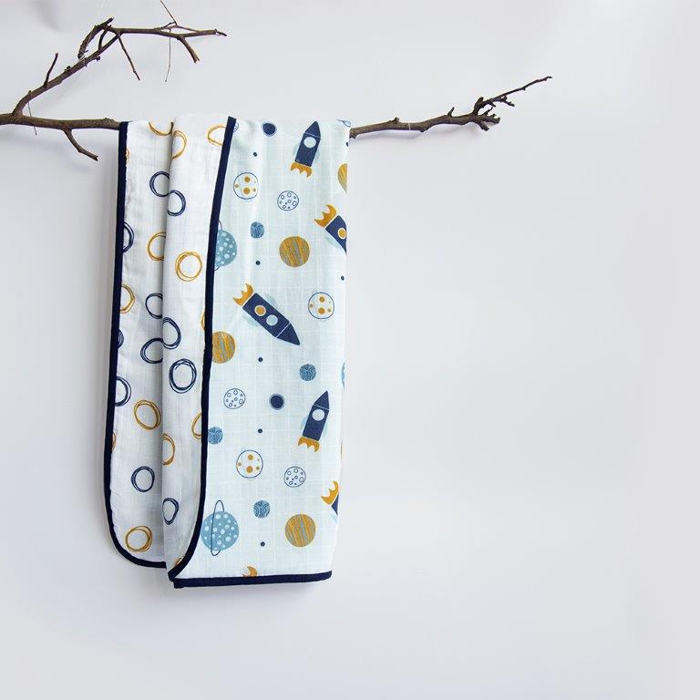 Child Of The Universe - Reversible Muslin Blanket - Tinycubs - 