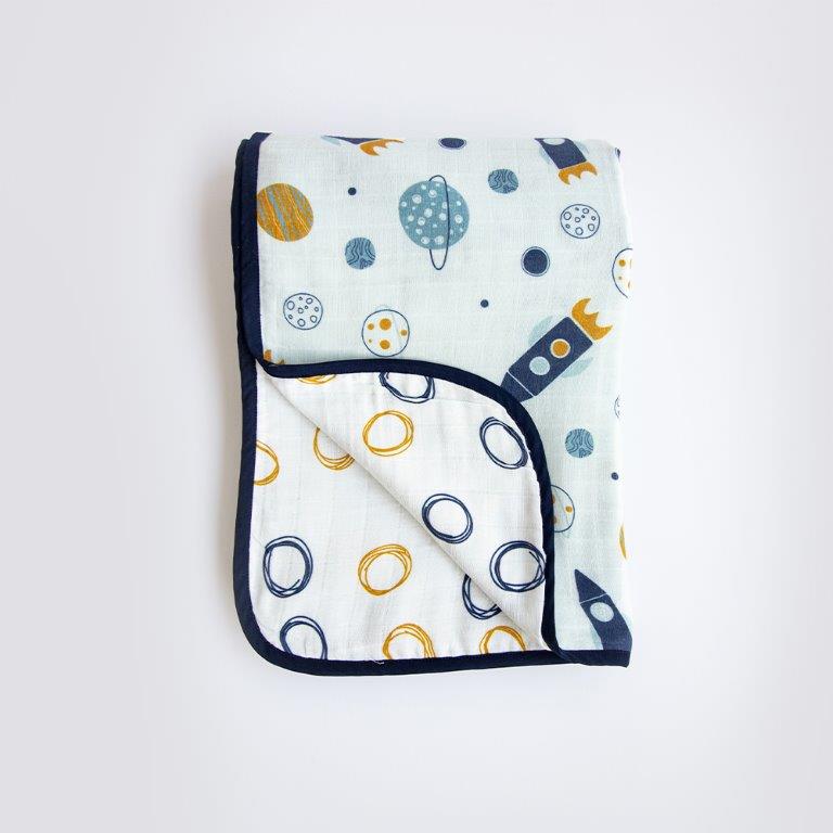 Child Of The Universe - Reversible Muslin Blanket - Tinycubs - 