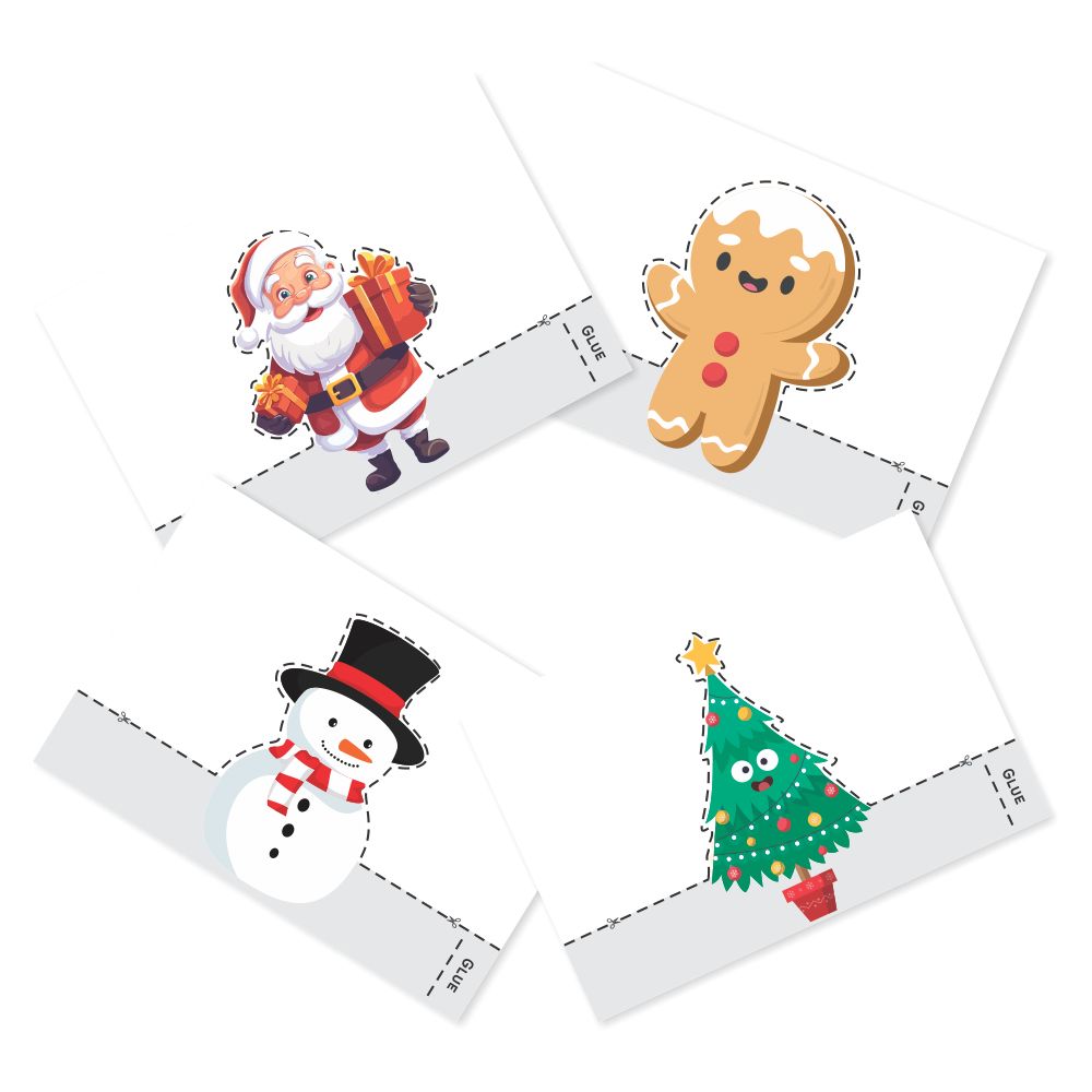 Christmas Characters Puppet Making Activity - Tinycubs - 