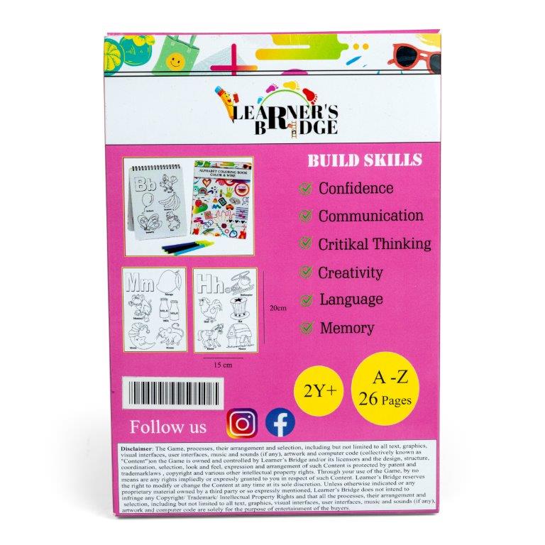 Colour and Wipe - Resusable Alphabet Book - Tinycubs - 