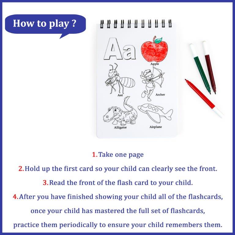 Colour and Wipe - Resusable Alphabet Book - Tinycubs - 