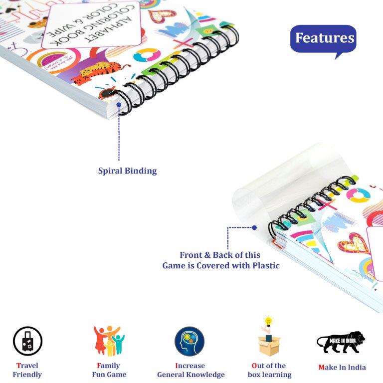 Colour and Wipe - Resusable Alphabet Book - Tinycubs - 