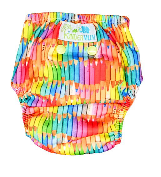 Colourful Art- Nano AIO Cloth Diaper with 2 organic cotton inserts - Tinycubs - 