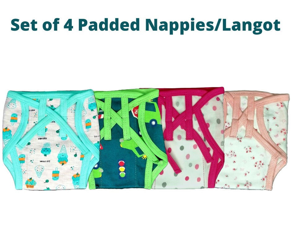 Combo of 4 Nappies - Tinycubs - 
