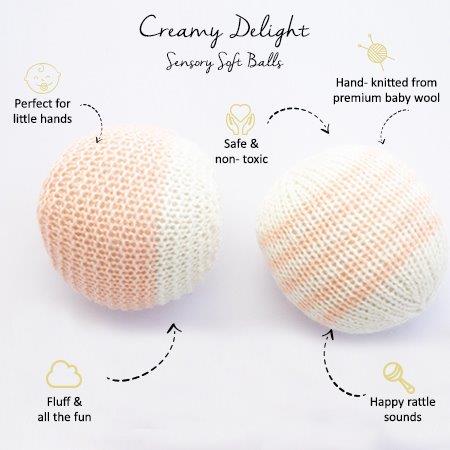 Creamy Delight Sensory Soft Balls - Tinycubs - 