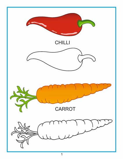 Creative Colouring Book - Vegetables - Tinycubs - 