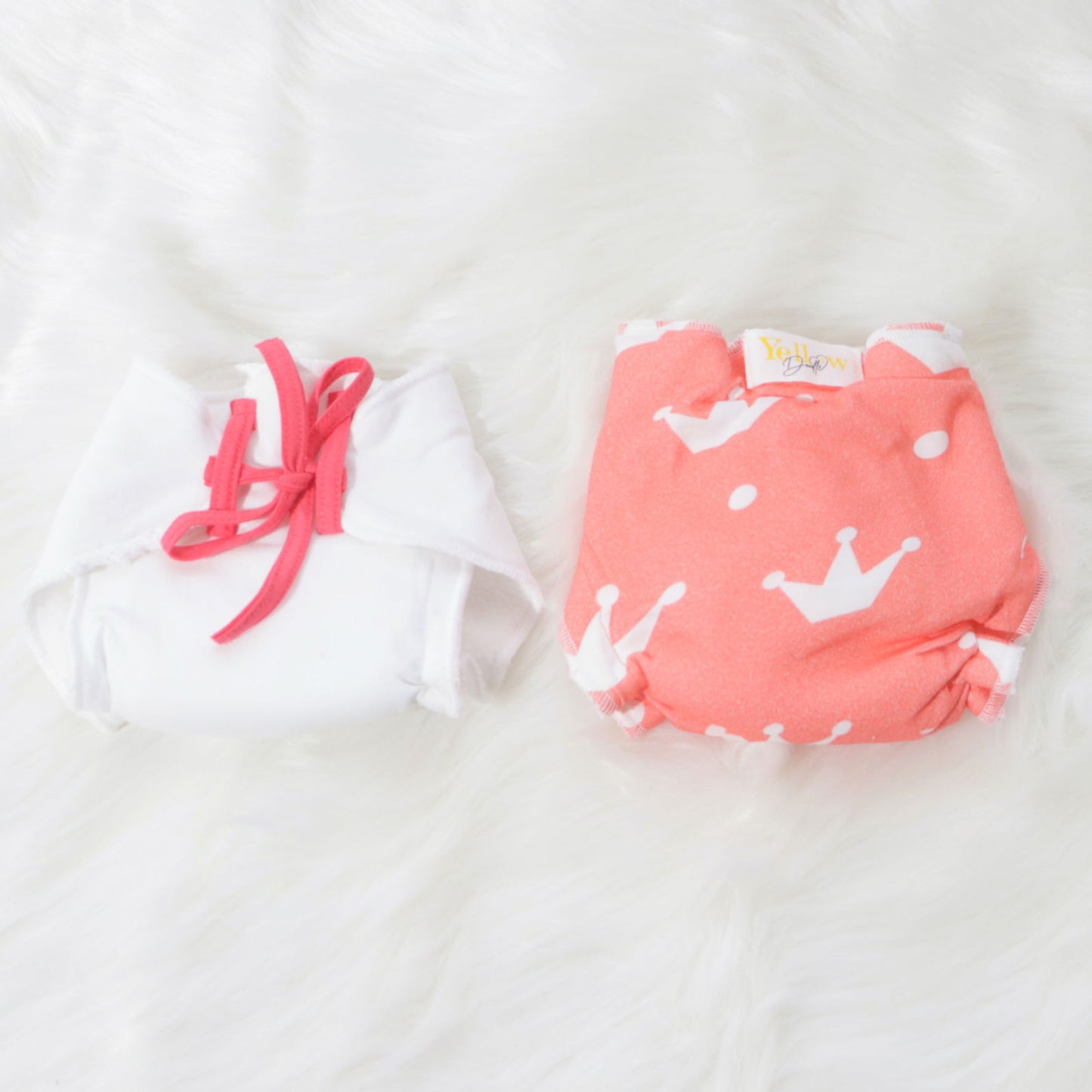 Crowns - Doodle Dry Nappies (Set of 2) - Tinycubs - 