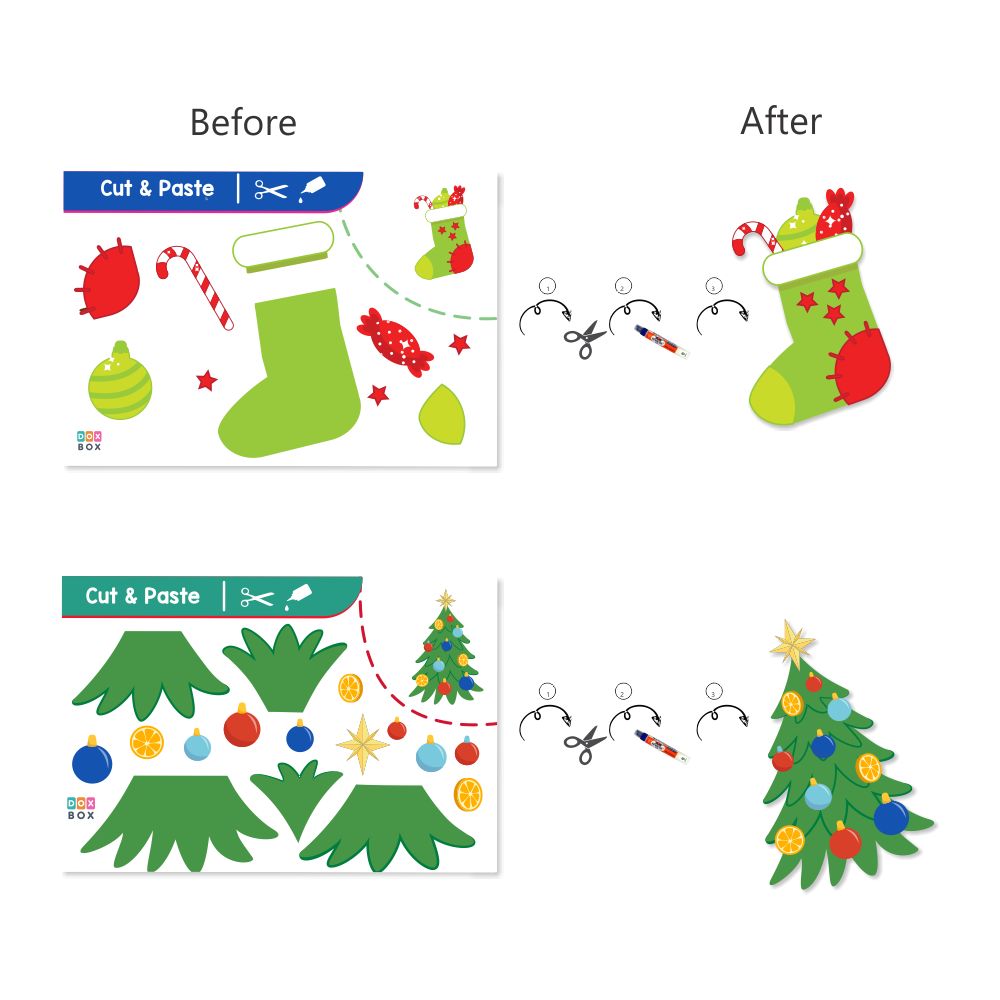 Cut & Glue Activity - Christmas - Tinycubs - 