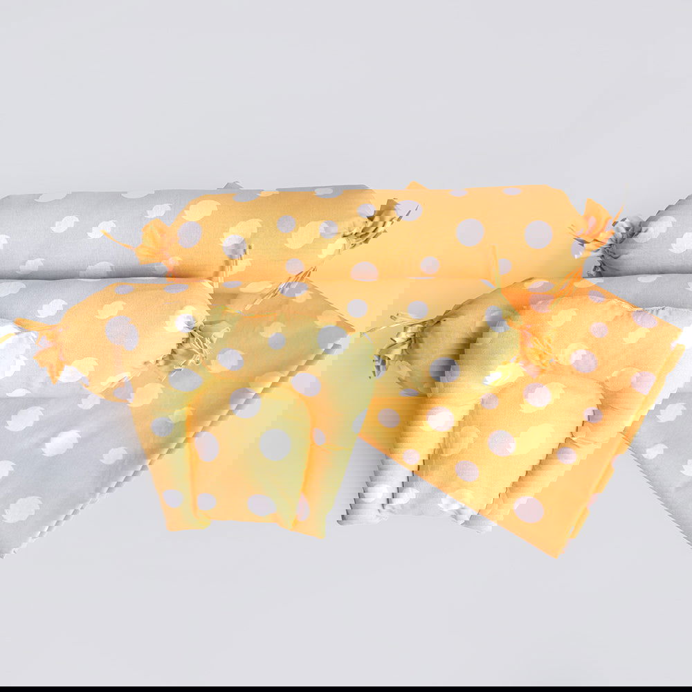 Cute Polka - Cot Bedsheet Set (Fitted) - Tinycubs - 
