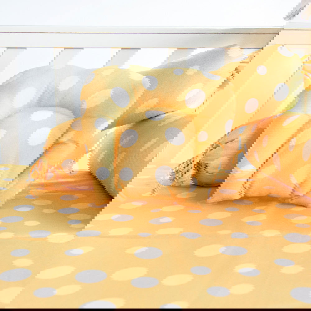 Cute Polka - Cot Bedsheet Set (Fitted) - Tinycubs - 