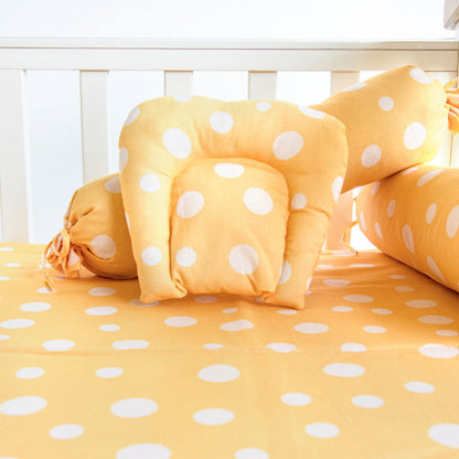 Cute Polka - Cot Bedsheet Set (Fitted) - Tinycubs - 