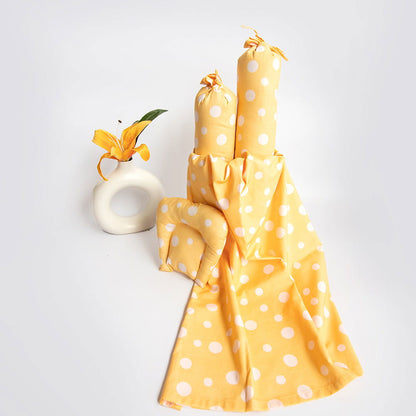 Cute Polka - Cot Bedsheet Set (Fitted) - Tinycubs - 