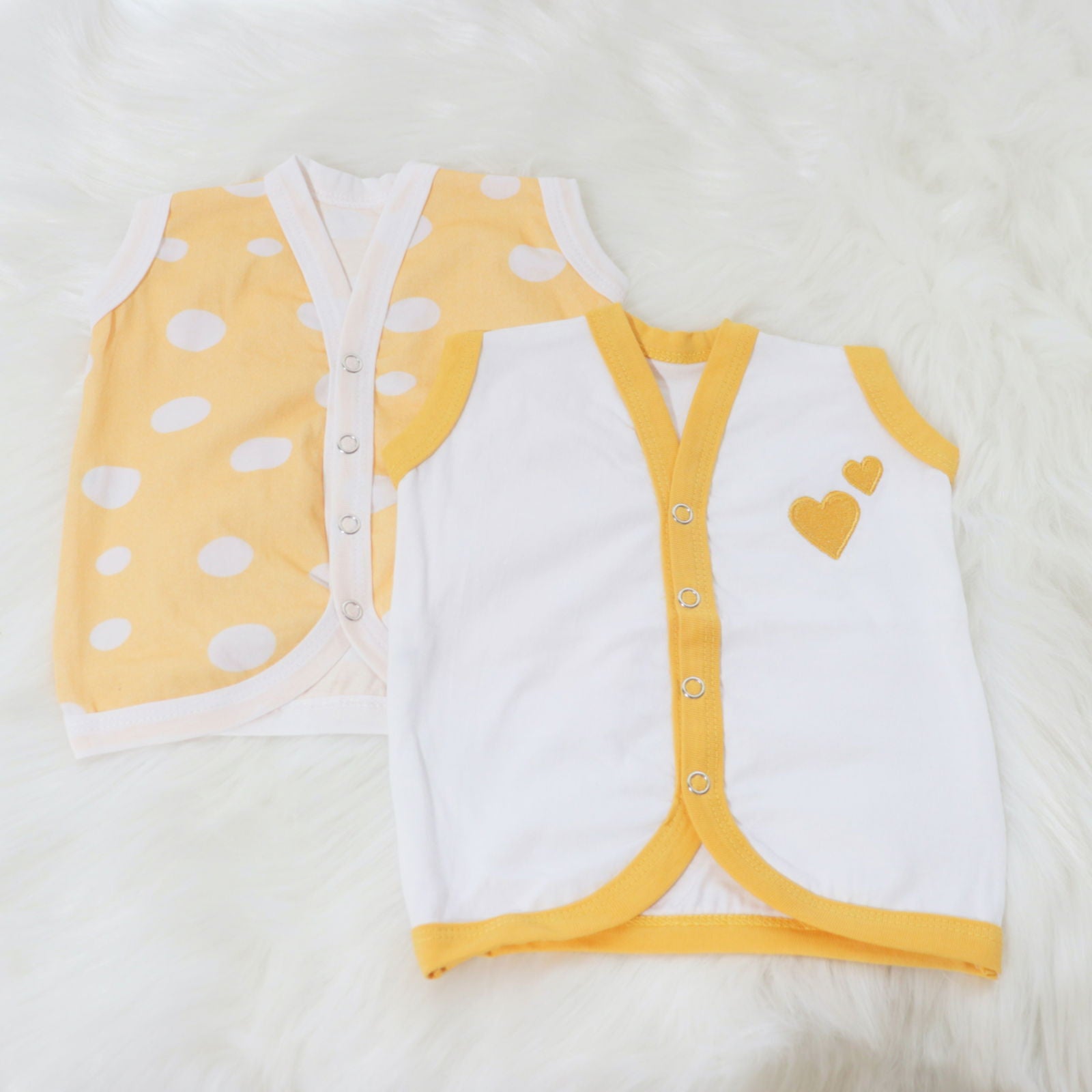 Cute Polka - Doodle Baby Vests (Set of 2) - Tinycubs - 