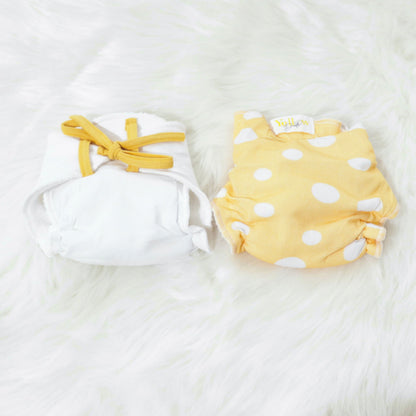 Cute Polka - Everyday Essentials Nappy & Vest (Set of 4) - Tinycubs - 